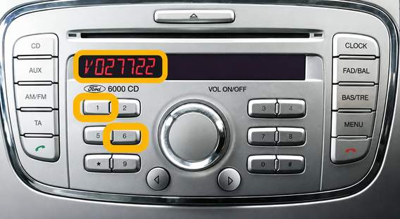 Ford 6000CD 2008 to 2012 radio